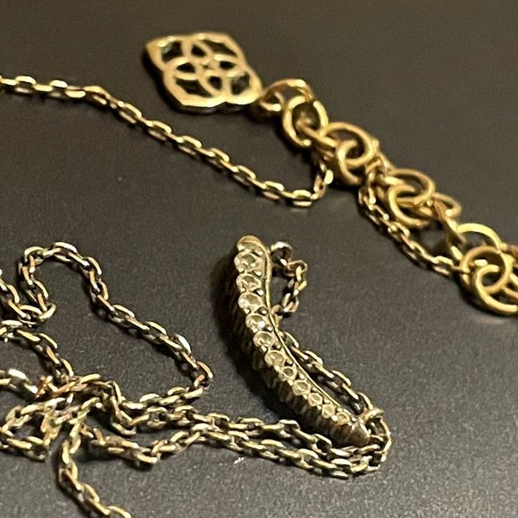 Kendra Scott Whitlee Pendant Necklace Pave Crystal Gold Plated - Picture 2 of 9